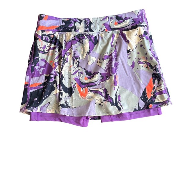 Nike Purple Abstract Print Tennis Skort With Inner Shorts Size M - Picture 6 of 6